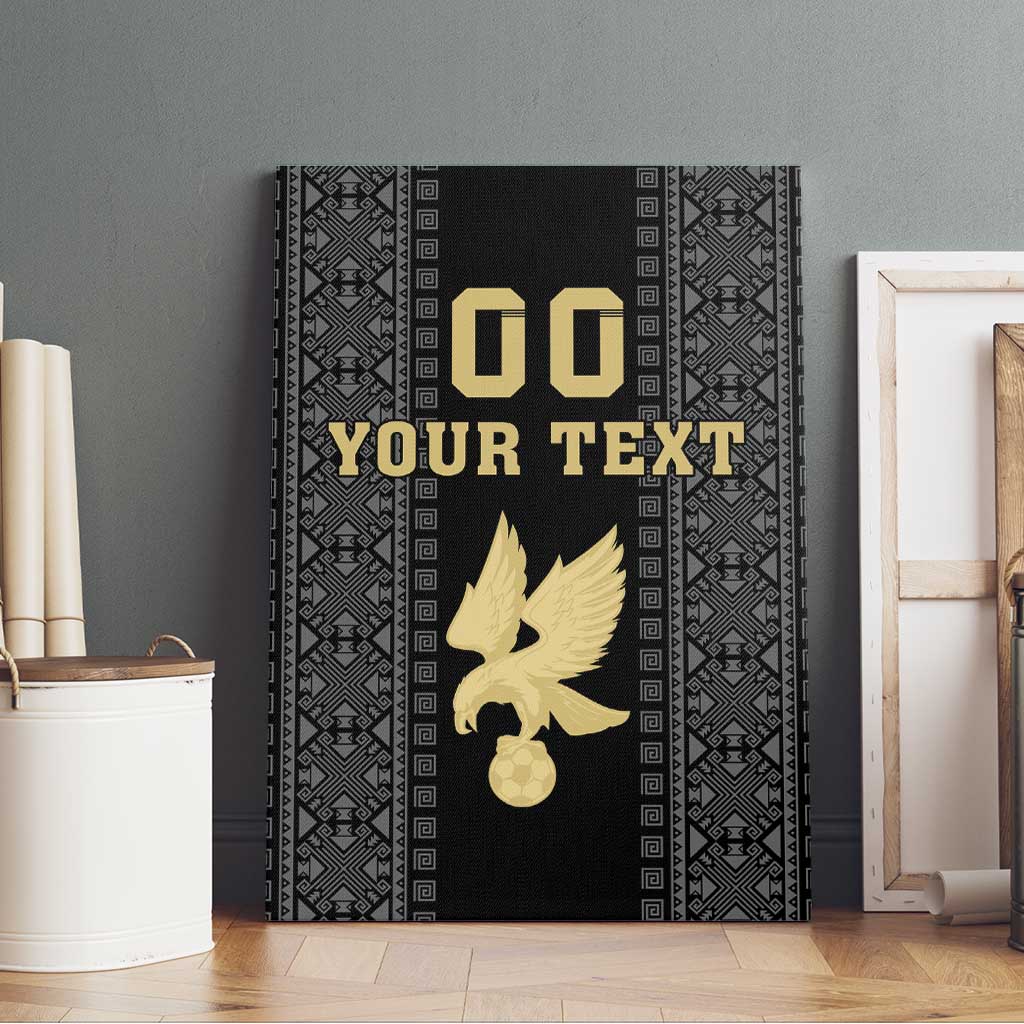 Custom Mexico Football Canvas Wall Art El Tri Aztec Pattern Back Version