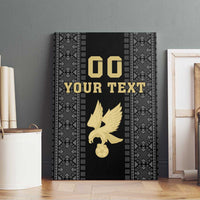 Custom Mexico Football Canvas Wall Art El Tri Aztec Pattern Back Version