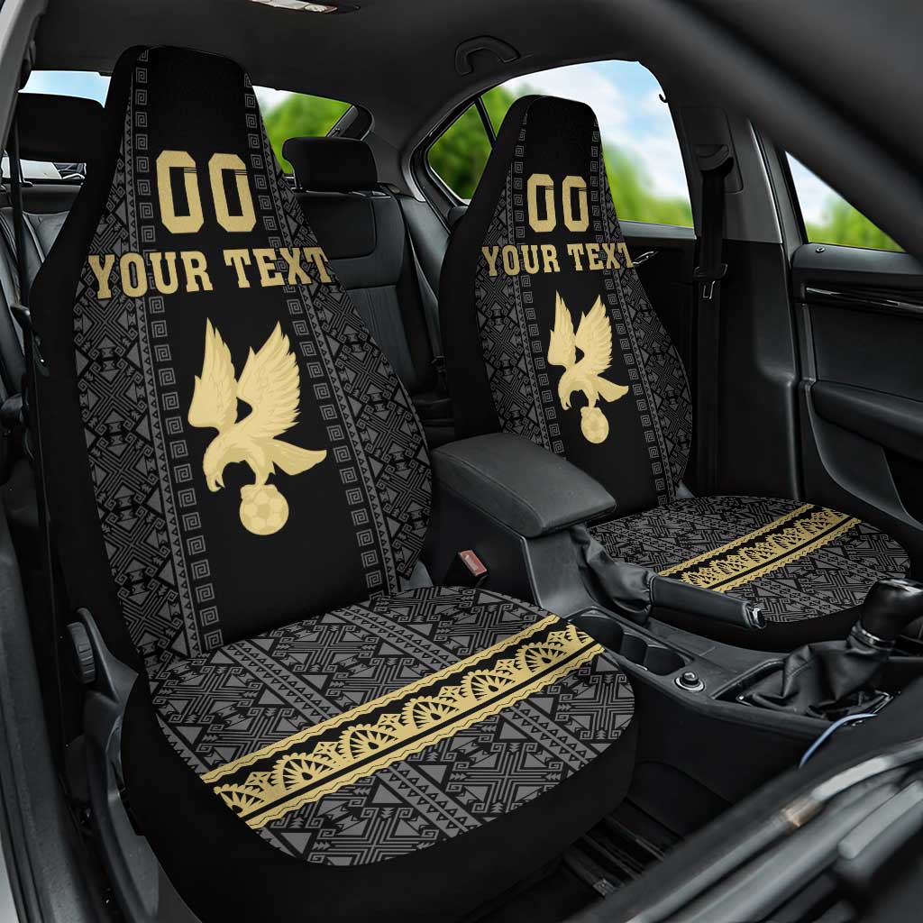 Custom Mexico Football Car Seat Cover El Tri Aztec Pattern Back Version