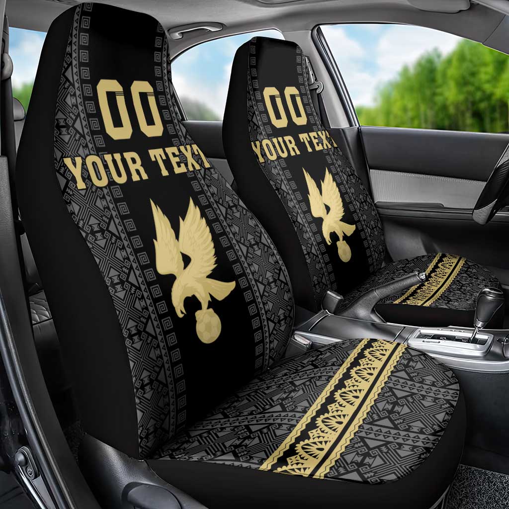Custom Mexico Football Car Seat Cover El Tri Aztec Pattern Back Version