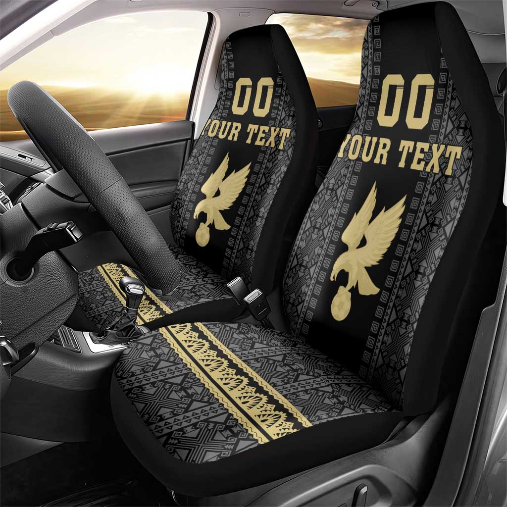 Custom Mexico Football Car Seat Cover El Tri Aztec Pattern Back Version