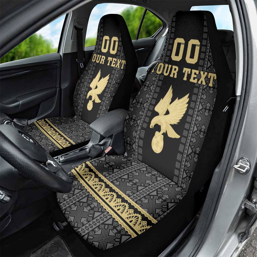 Custom Mexico Football Car Seat Cover El Tri Aztec Pattern Back Version
