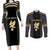 Custom Mexico Football Couples Matching Long Sleeve Bodycon Dress and Long Sleeve Button Shirt El Tri Aztec Pattern Back Version