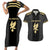 Custom Mexico Football Couples Matching Short Sleeve Bodycon Dress and Hawaiian Shirt El Tri Aztec Pattern Back Version