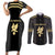 Custom Mexico Football Couples Matching Short Sleeve Bodycon Dress and Long Sleeve Button Shirt El Tri Aztec Pattern Back Version