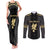 Custom Mexico Football Couples Matching Tank Maxi Dress and Long Sleeve Button Shirt El Tri Aztec Pattern Back Version