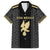 Custom Mexico Football Family Matching Off The Shoulder Long Sleeve Dress and Hawaiian Shirt El Tri Aztec Pattern Back Version