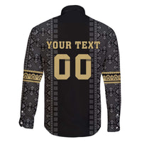 Custom Mexico Football Family Matching Off The Shoulder Long Sleeve Dress and Hawaiian Shirt El Tri Aztec Pattern Back Version