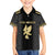 Custom Mexico Football Family Matching Off The Shoulder Long Sleeve Dress and Hawaiian Shirt El Tri Aztec Pattern Back Version