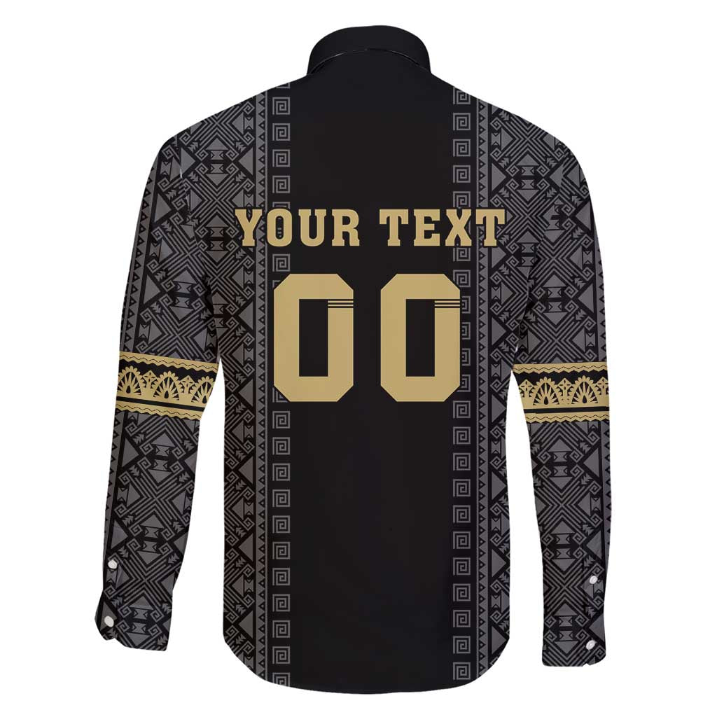 Custom Mexico Football Family Matching Short Sleeve Bodycon Dress and Hawaiian Shirt El Tri Aztec Pattern Back Version