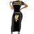 Custom Mexico Football Family Matching Short Sleeve Bodycon Dress and Hawaiian Shirt El Tri Aztec Pattern Back Version