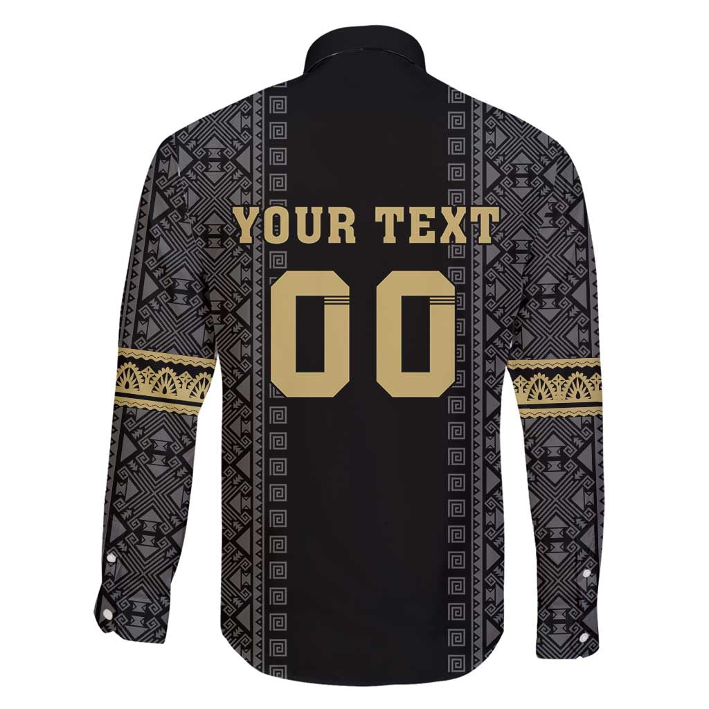 Custom Mexico Football Family Matching Tank Maxi Dress and Hawaiian Shirt El Tri Aztec Pattern Back Version