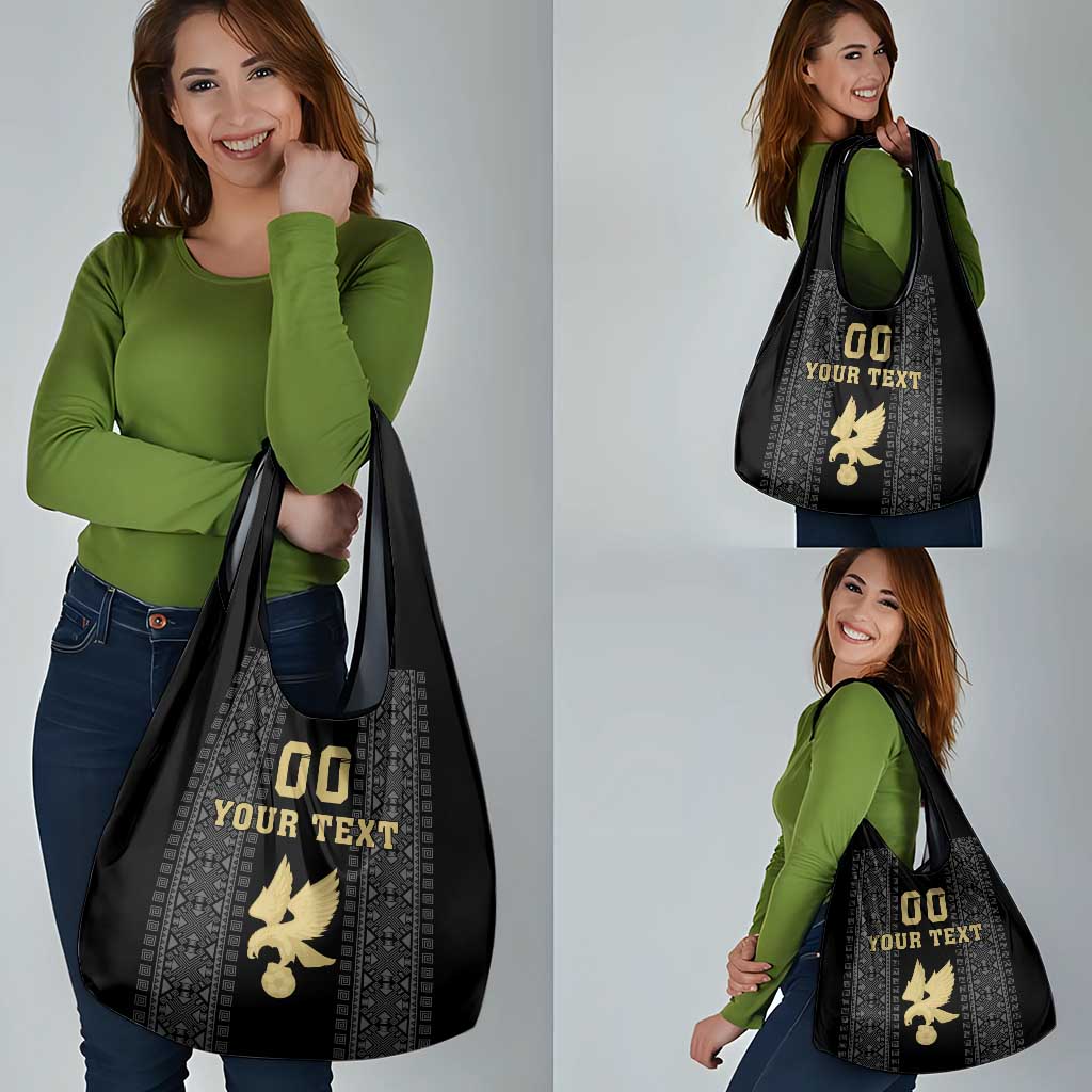 Custom Mexico Football Grocery Bag El Tri Aztec Pattern Back Version