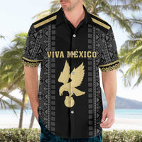 Custom Mexico Football Hawaiian Shirt El Tri Aztec Pattern Back Version