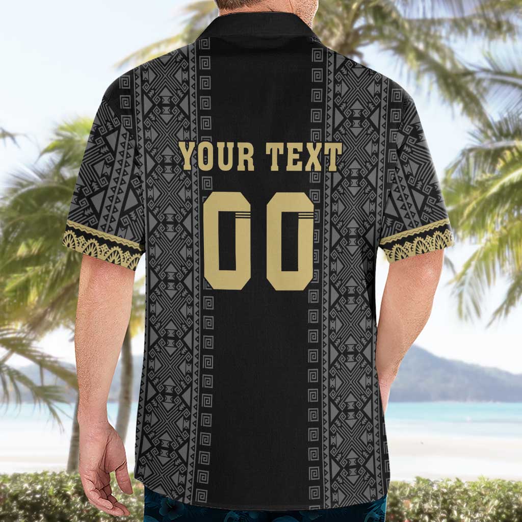 Custom Mexico Football Hawaiian Shirt El Tri Aztec Pattern Back Version