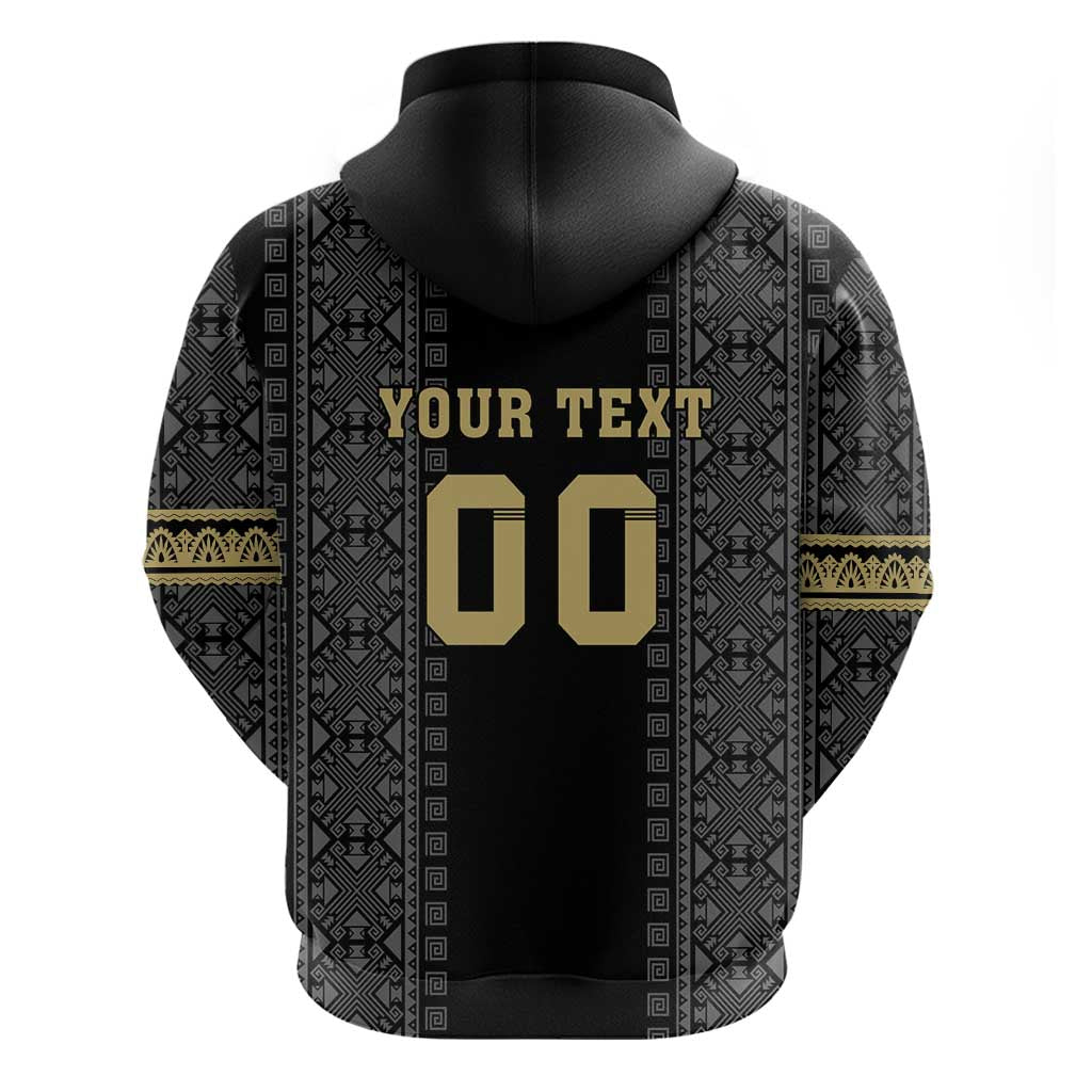 Custom Mexico Football Hoodie El Tri Aztec Pattern Back Version