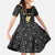 Custom Mexico Football Kid Short Sleeve Dress El Tri Aztec Pattern Back Version