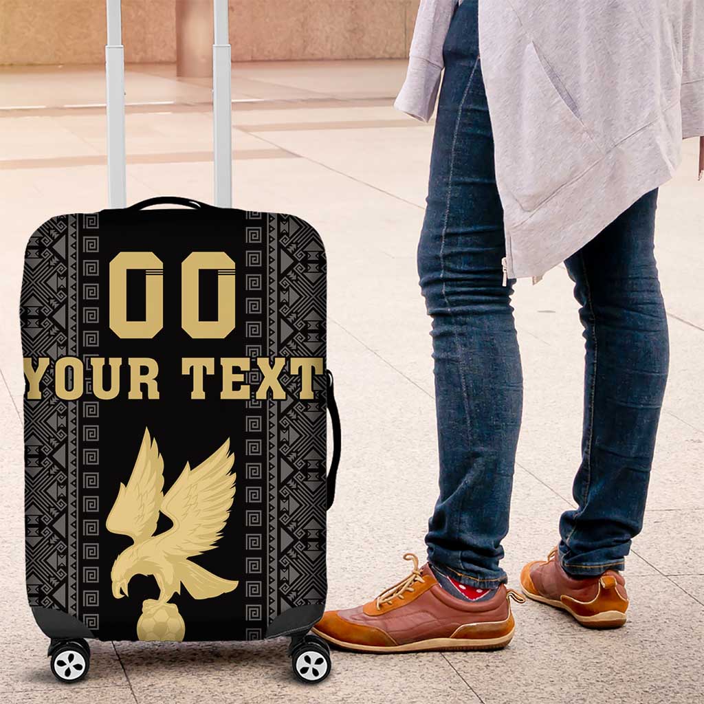 Custom Mexico Football Luggage Cover El Tri Aztec Pattern Back Version