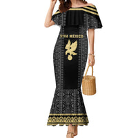 Custom Mexico Football Mermaid Dress El Tri Aztec Pattern Back Version