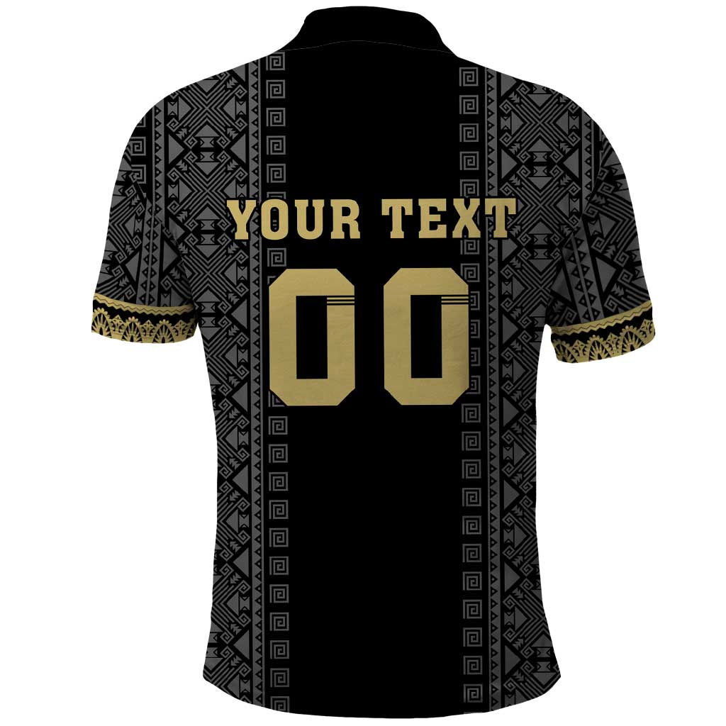 Custom Mexico Football Polo Shirt El Tri Aztec Pattern Back Version