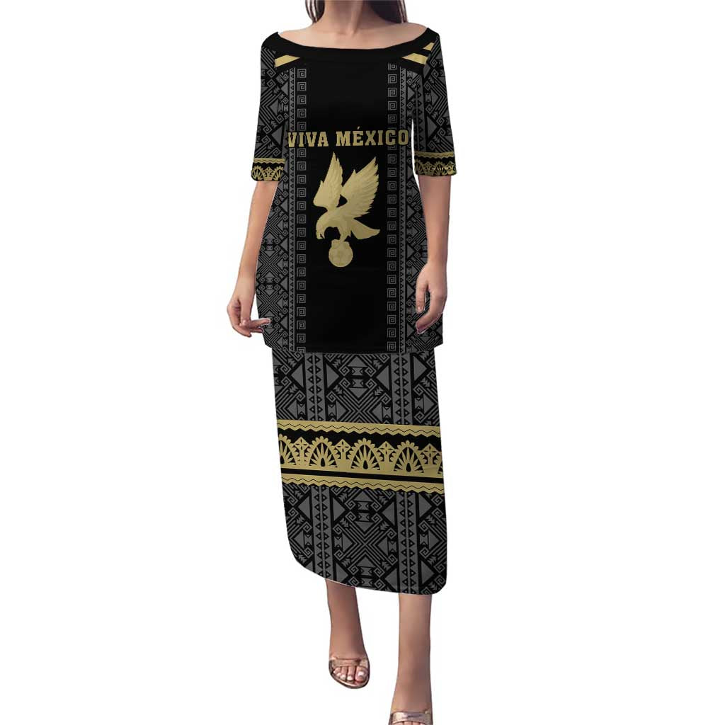 Custom Mexico Football Puletasi El Tri Aztec Pattern Back Version