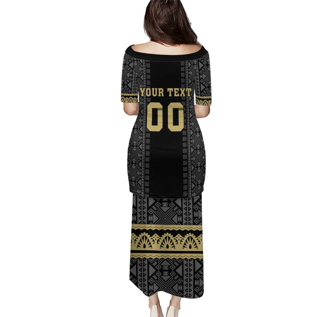 Custom Mexico Football Puletasi El Tri Aztec Pattern Back Version