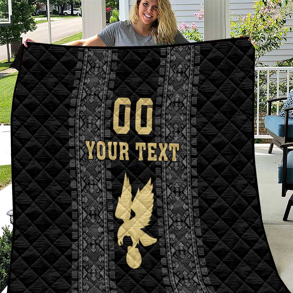 Custom Mexico Football Quilt El Tri Aztec Pattern Back Version