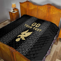 Custom Mexico Football Quilt El Tri Aztec Pattern Back Version