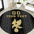 Custom Mexico Football Round Carpet El Tri Aztec Pattern Back Version
