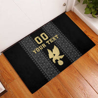 Custom Mexico Football Rubber Doormat El Tri Aztec Pattern Back Version
