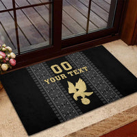 Custom Mexico Football Rubber Doormat El Tri Aztec Pattern Back Version