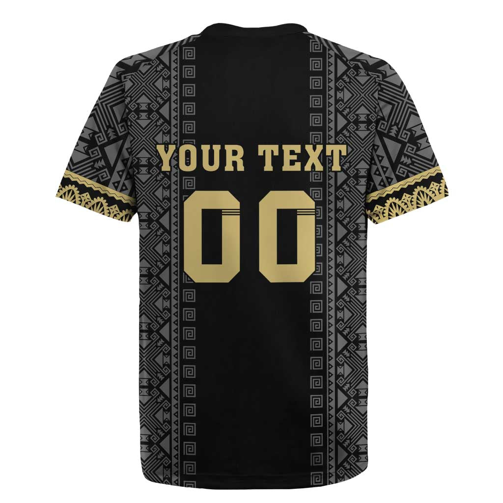 Custom Mexico Football Rugby Jersey El Tri Aztec Pattern Back Version