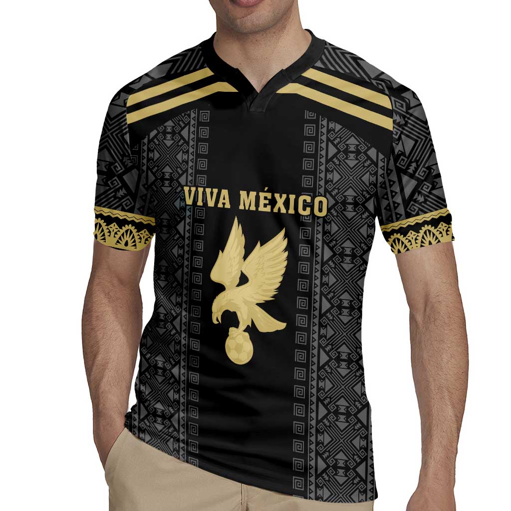Custom Mexico Football Rugby Jersey El Tri Aztec Pattern Back Version