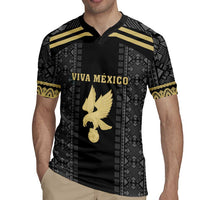 Custom Mexico Football Rugby Jersey El Tri Aztec Pattern Back Version