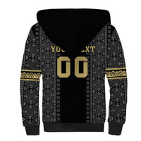 Custom Mexico Football Sherpa Hoodie El Tri Aztec Pattern Back Version