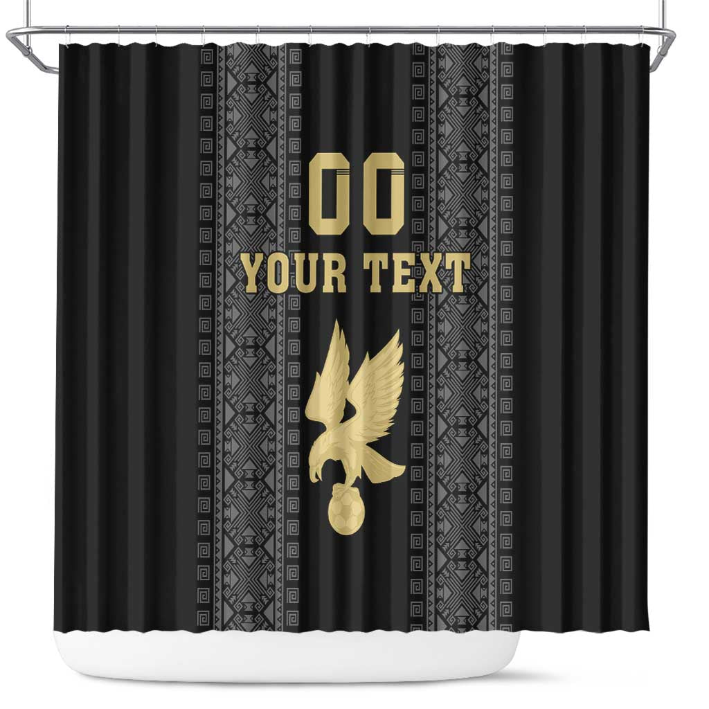 Custom Mexico Football Shower Curtain El Tri Aztec Pattern Back Version