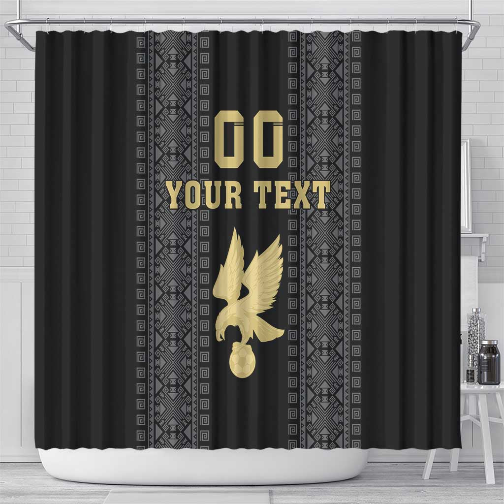 Custom Mexico Football Shower Curtain El Tri Aztec Pattern Back Version