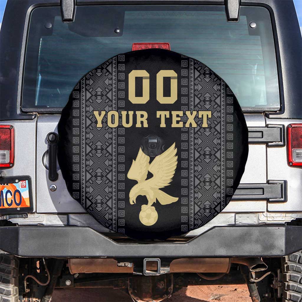 Custom Mexico Football Spare Tire Cover El Tri Aztec Pattern Back Version