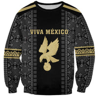Custom Mexico Football Sweatshirt El Tri Aztec Pattern Back Version
