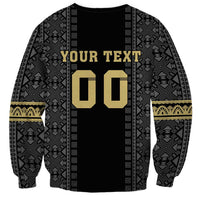 Custom Mexico Football Sweatshirt El Tri Aztec Pattern Back Version