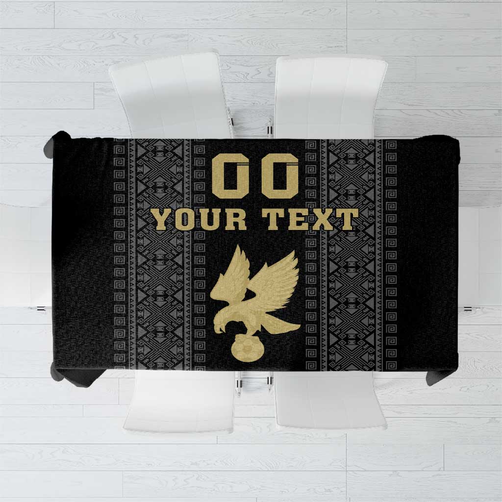 Custom Mexico Football Tablecloth El Tri Aztec Pattern Back Version