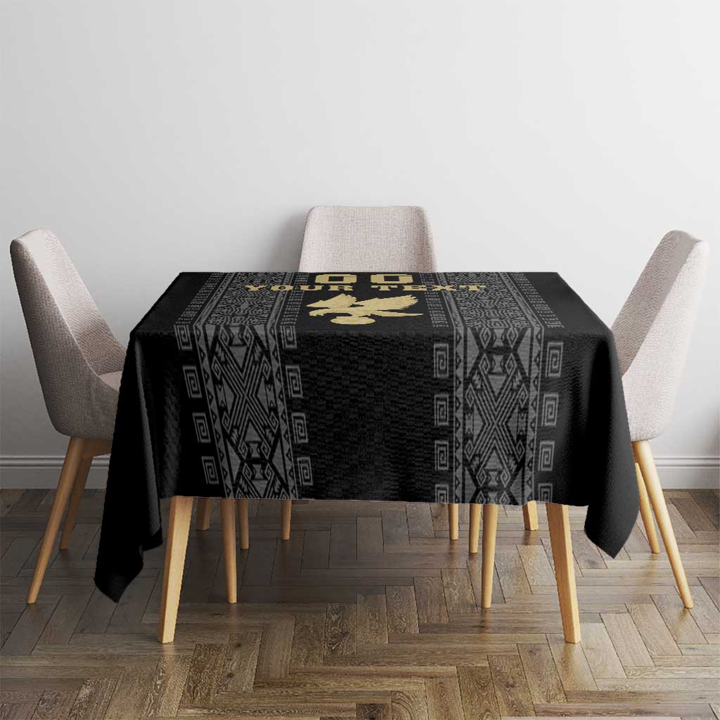 Custom Mexico Football Tablecloth El Tri Aztec Pattern Back Version