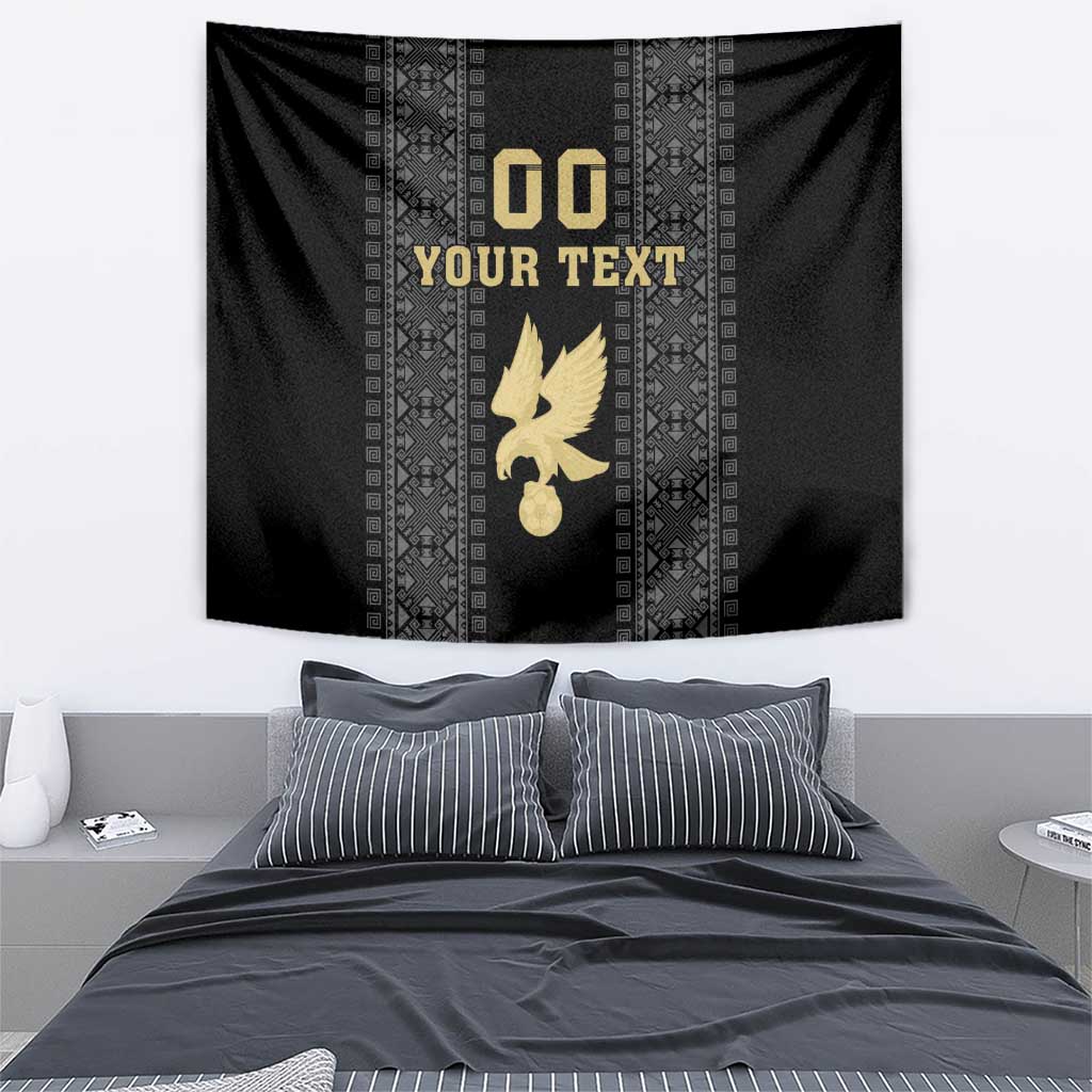 Custom Mexico Football Tapestry El Tri Aztec Pattern Back Version