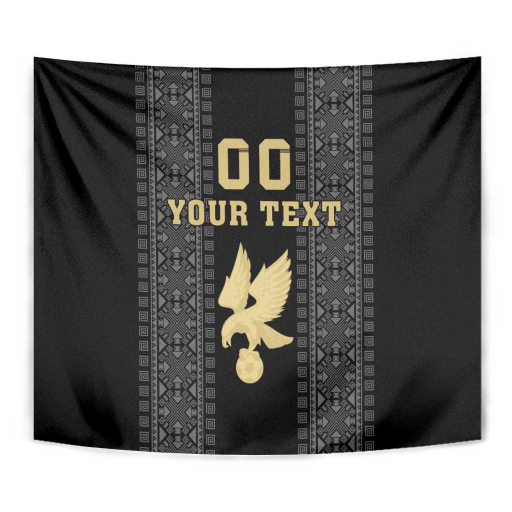Custom Mexico Football Tapestry El Tri Aztec Pattern Back Version