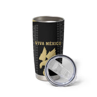 Custom Mexico Football Tumbler Cup El Tri Aztec Pattern Back Version