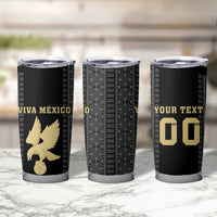 Custom Mexico Football Tumbler Cup El Tri Aztec Pattern Back Version