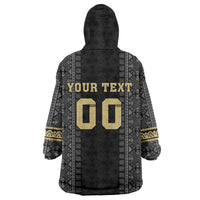 Custom Mexico Football Wearable Blanket Hoodie El Tri Aztec Pattern Back Version