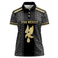 Custom Mexico Football Women Polo Shirt El Tri Aztec Pattern Back Version