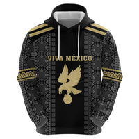 Custom Mexico Football Zip Hoodie El Tri Aztec Pattern Back Version