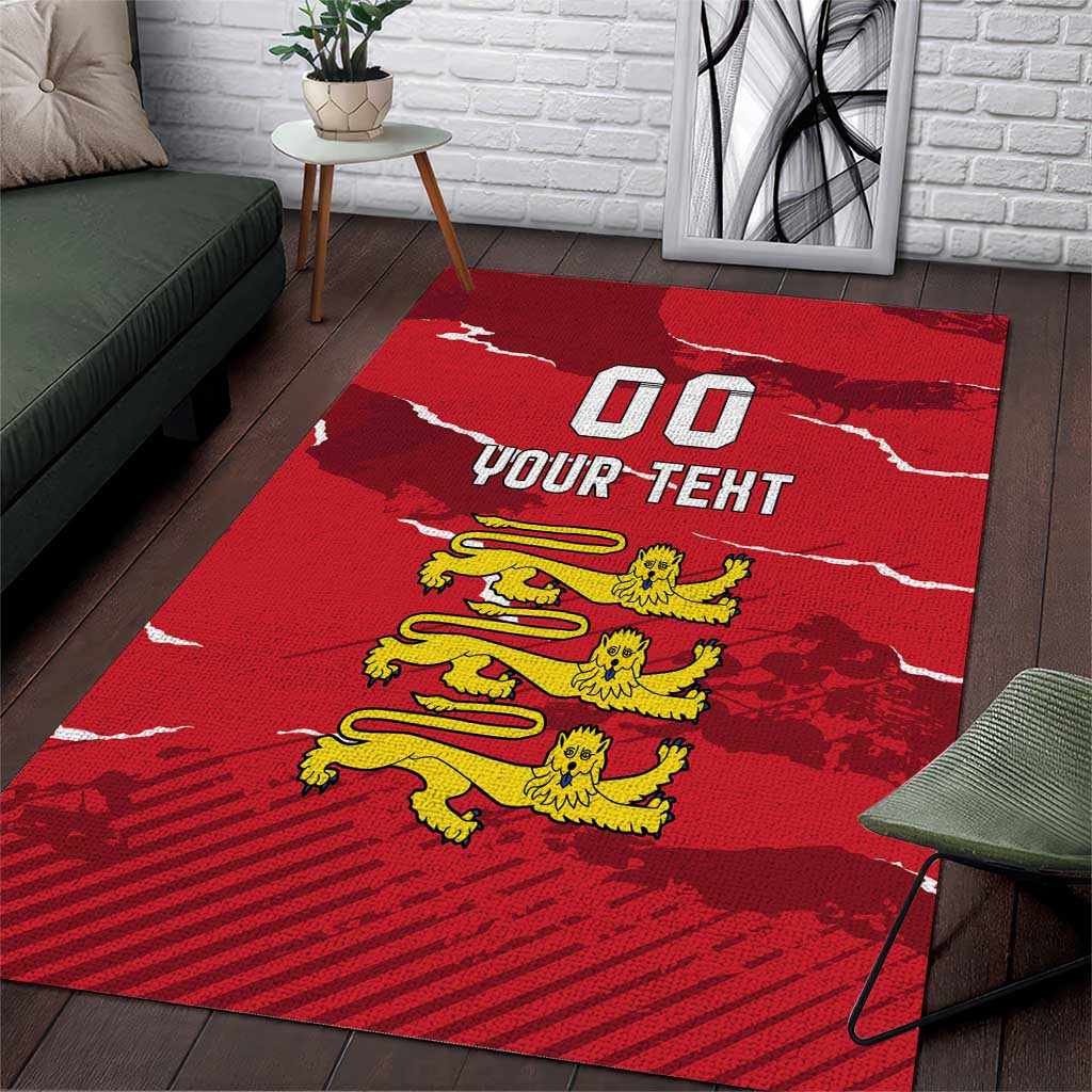 Custom Bailiwick of Jersey Area Rug Sporty Style